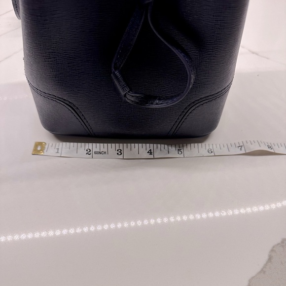 Furla Women's Stacy Mini Drawstring Bucket Bag Blue/Navy - Picture 6 of 16